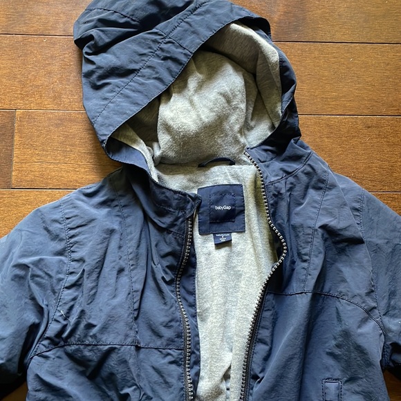Boys navy and grey windbreaker jacket - Picture 3 of 3
